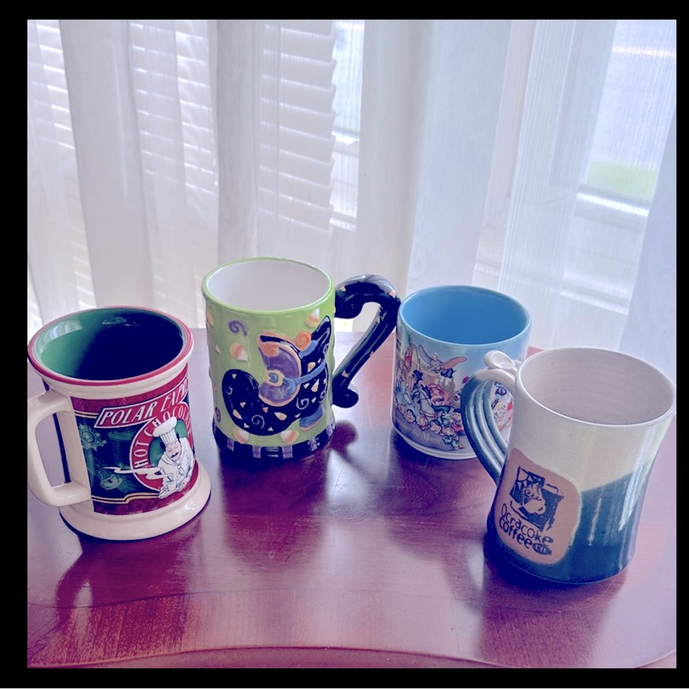 Express Assorted Ceramic Mugs in Red, Green, Blue, Cream